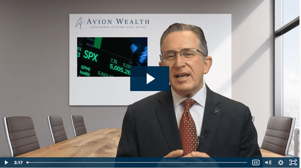 Business presentation on wealth management in conference room with SPX stock display.