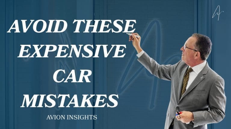 Expert advising on costly car mistakes – Avion Insights