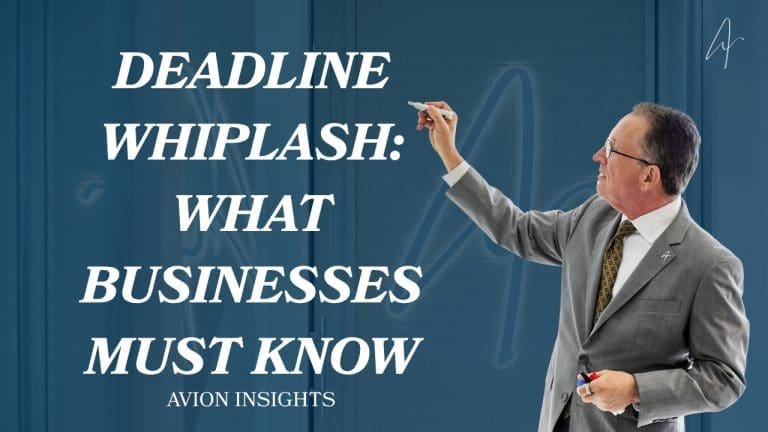 Business expert discussing deadline impact strategies. Deadline Whiplash insights.