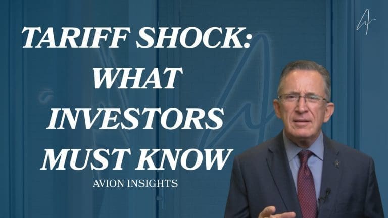 Tariff shock insights for investors—Avion Insights presentation backdrop