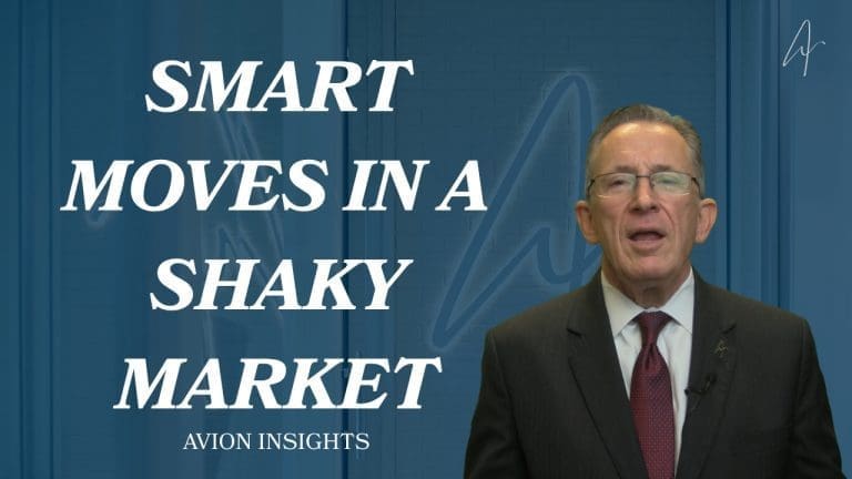 Man discussing Smart Moves in a Shaky Market on Avion Insights video.
